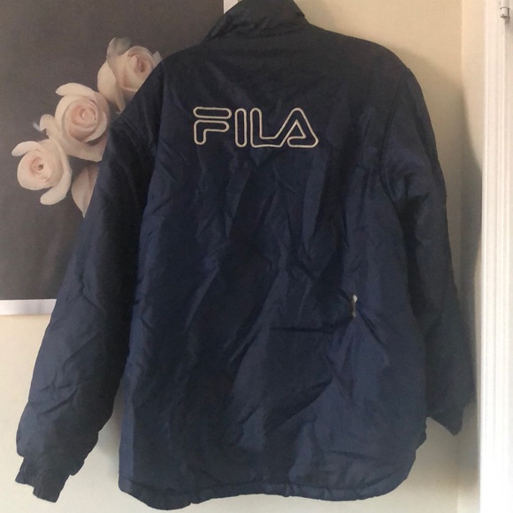 VINTAGE reversible fila bomber jacket - Picture 12 of 13